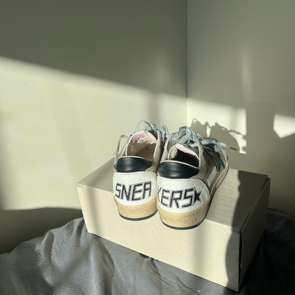 Golden Goose Ball Star sneakers in leather and mesh with black heel tab. - Picture 2 of 9